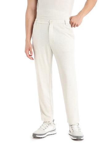 Ecru Heather Men's Icebreaker MerinoFine™ Interlock Pants | USA 1118HAPK